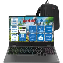 Lenovo loq 15IAX9 Intel I5 12450HX 16GB Ddr5 1tb SSD RTX4060 8gb (105W) 15.6″ Fhd Windows 11 Pro 15.6" IPS Fhd 144HZ Taşınabilir Bilgisayar 883GS007XTRWP04 + Zettaçanta
