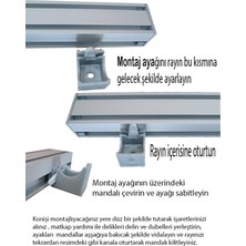 Perdemix Dekoratif Perde Ray Kornişi alüminyum 2 Kanallı