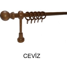 Perdemix Klasik Ahşap Rustik Perde Askısı 28 mm Metal Borulu