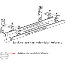 Perdemix 20 Mm Kornişli Dekoratif Alüminyum Tek Raylı Rustik  Perde Askısı