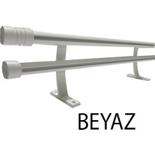 Perdemix 20 Mm Kornişli Dekoratif Alüminyum Çift Raylı Rustik  Perde Askısı