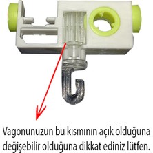 Perdemix Akıllı Dikey Perde Pimi J Tip 10' Lu Paket Değiştirelebilir Vagon Uyumlu