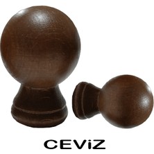 Perdemix Ahşap Rustik Top Başlık 2 Adet