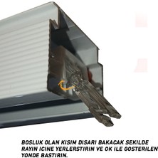 Perdemix Akıllı Dikey Perde Pimi H Tip 10' Lu Paket Değiştirelebilir Vagon Uyumlu