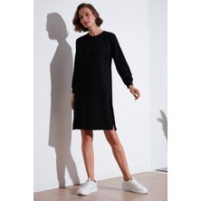 Lela Modest Oysho Kumaş Relaxed Fit Yırtmaçlı Tunik Bayan Tunik 5865878