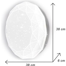 Adaled 48 W Elmas Model Sıva Üstü LED Panel ( Çapı 48 cm )