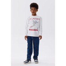 Nebbati Bg Store Erkek Çocuk Beyaz T-Shirt