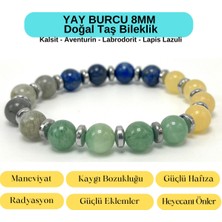 Yıldız Doğal Taş Sertifikalı Yay Burcu 8mm  Doğal Taş Bileklik