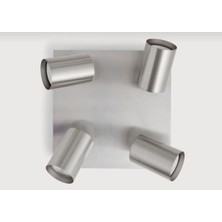 Demet Habek My Lights Demet Habek Mylights Paslanmaz Inox Panasonic Gün Işığı LED Ampullü Kare Hareketli Başlıklı  LED Spot Avize