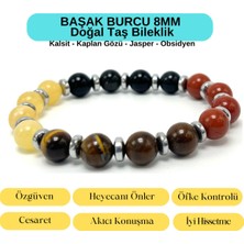 Yıldız Doğal Taş Sertifikalı Başak Burcu 8mm  Doğal Taş Bileklik
