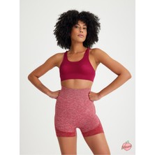 Fitmart Brazilian Kalça Tasarımlı Toparlayıcı Yüksek Bel Dikişsiz Kısa Spor Tayt