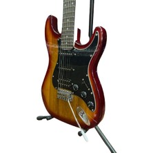 Almeda Elektro Gitar Strat Kasa 2 Single 1 Humbucker Hss Cherryburst