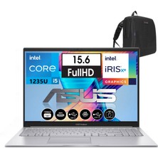 Asus vivobook 15 X1504ZA Intel I5-1235U 40GB 512GB SSD Intel Iris Xᵉ Graphics 15.6" Fhd Freedos Taşınabilir bilgisayar NJ67017+ZETTAÇANTA