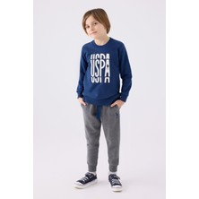 U.S. Polo Assn. Erkek Çocuk Eşofman Takımı US1901 Koyu İndigo 5 - 6 Yaş için Şık ve Rahat
