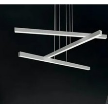 Zr Aydınlatma Beyaz 3*100CM Sarkıt LED Avize, 3 Işık, Kumandalı, Modern Sarkıt, LED Lamba, Dekoratif Avize