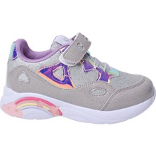 Buckhead 4348 Diana Gri Işıklı Çocuk Spor Ayakkabı