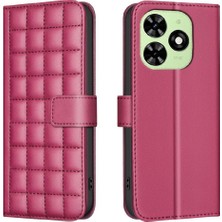 Manyi Mall Tecno Spark 20C Iş Basit Tarzı Pu Deri Kart Yuvaları Için Flip Case (Yurt Dışından)