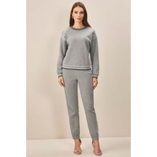 Guitar Lastikli Paça Gri Üç Iplik Pantolon