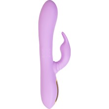 Cupidon Cupide 10 Titreşimli 5 Dönen Klitoral Stimülatör Modlu Şarjlı Su Geçirmez Silikon Mor Vibratör 22.5 cm