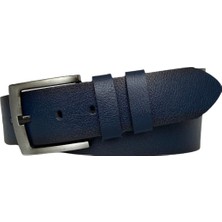 GoDeri Tek Parça Kaliteli Deri 4.5 cm Lacivert Kot Spor Kemer=go-Go-Kot