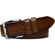 GoDeri Deri Çift Dilli Kahverengi 4.5 cm Tek Parça Kot Spor KEMER=TYC00441480250