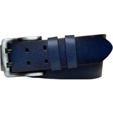 GoDeri Deri Çift Dilli Lacivert 4.5 cm Tek Parça Kot Spor KEMER=TYC00441480154