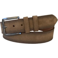 GoDeri Deri Süet Vizon Rengi Kemer 4 Cm=süet.deri.4cm