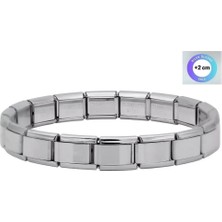 Deta Accessory Italyan Charmlı Silver Unisex Paslanmaz Çelik Bileklik