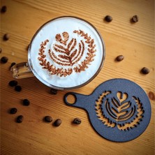 Pixel Store Elite Coffee Stencil & Barista Şablonu - 5'li Elite Paket Kahve Süsleme Şablonu