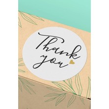 Xox Shops Thank You Sticker Teşekkürler Paketleme Ambalaj Ürün Etiketi Kuşe Siyah - 90 Adet - ST2062