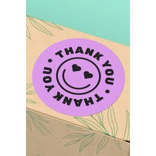 Xox Shops Thank You Sticker Teşekkürler Etiketi Pembe Ambalaj Paketleme Ürün Etiketi - 90 Adet - ST2330