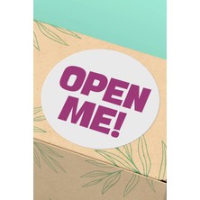 Xox Shops Mor Open Me Yazılı Ambalaj Kargo Ürün Paketleme Etiketi- 90 Adet - ST2259