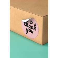 Xox Shops Thank You Sticker Teşekkürler Etiketi Pembe Kargo Ambalaj Paketleme Etiketi - 90 Adet - ST2177