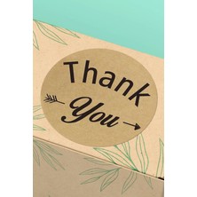 Xox Shops Thank You Sticker Teşekkürler Ambalaj Kargo Ürün Etiketi Kraft Görünümlü - 90 Adet - ST2069