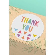 Xox Shops Kuşe Sticker Paketleme Kargo Ambalaj Ürün Teşekkürler Etiketi Renkli Desen - 90 Adet - ST2030
