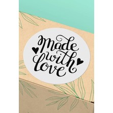 Xox Shops Teşekkürler Etiketi Made With Love Yazılı Ambalaj Ürün Etiketi - Kuşe 90 Adet - ST2118