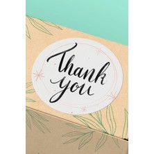 Xox Shops Kuşe Thank You Sticker Teşekkürler Etiketi Ürün Ambalaj Paket Etiketi - 90 Adet - ST2087