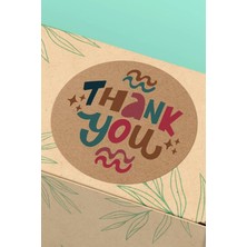 Xox Shops Sticker Teşekkürler Etiketi Kraft Görünümlü Paketleme Ürün Etiketi - 90 Adet - ST2242