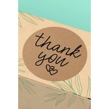 Xox Shops Thank You Sticker Kraft Görünümlü Paketleme Ürün Ambalaj Etiketi - 90 Adet - ST2337