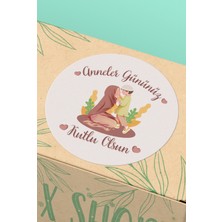 Xox Shops Anneler Gününüz Kutlu Olsun Yazılı Kargo Paketleme Sticker Etiket - 90 Adet - ST2387