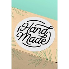 Xox Shops Teşekkürler Etiketi Hand Made Yazılı Paketleme Ambalaj Etiketi - Kuşe 90 Adet - ST2117