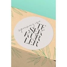 Xox Shops Thank You Sticker Siparişiniz Için Teşekkürler Yazılı Paketleme Etiketi - 90 Adet - ST2201