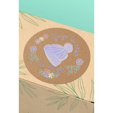 Xox Shops Teşekkürler Etiketi Lila Mor Kraft Görünümlü El Emeği Yazılı Sticker Kuşe - 90 Adet - ST2324