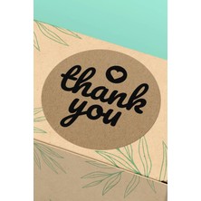 Xox Shops Sticker Teşekkürler Etiketi Kraft Görünümlü Kargo Paketleme Ürün Etiketi - 90 Adet - ST2148