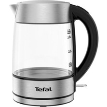 Tefal 50 Hz / 60 Hz Işıklı Cam Kettle - 1.7 L 1 - 2 L C / F 2200 W Cam 220 - 240 V Gri 2 Yıl Resmi Distri