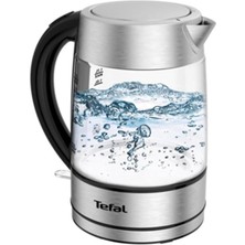 Tefal 50 Hz / 60 Hz Işıklı Cam Kettle - 1.7 L 1 - 2 L C / F 2200 W Cam 220 - 240 V Gri 2 Yıl Resmi Distri