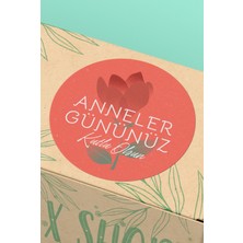 Xox Shops Anneler Gününüz Kutlu Olsun Yazılı Çiçekli Paketleme Kargo Sticker Etiket - 90 Adet - ST2396