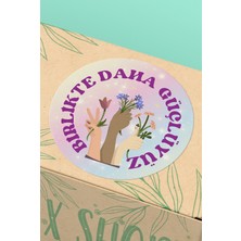 Xox Shops Kadın Girişimci Birlikte Daha Güçlüyüz Paketleme Kargo Sticker Yapışkanlı - 90 Adet - ST2414