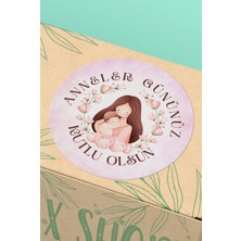 Xox Shops Anneler Gününüz Kutlu Olsun Yazılı Türkçe Hediye Kargo Paketleme Etiketi - 90 Adet - ST2383