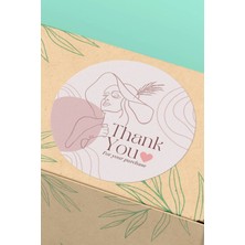 Xox Shops Thank You Sticker Teşekkürler Kuşe Ambalaj Kargo Paketleme Etiketi - 90 Adet - ST2235